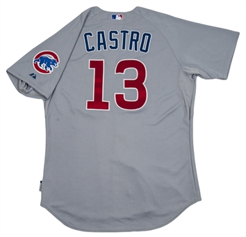 2012 Starlin Castro Game Used Chicago Cubs Road Jersey